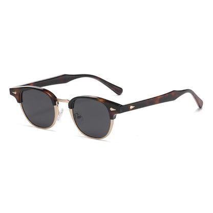 Retro Round Rivet Sunglasses UV400