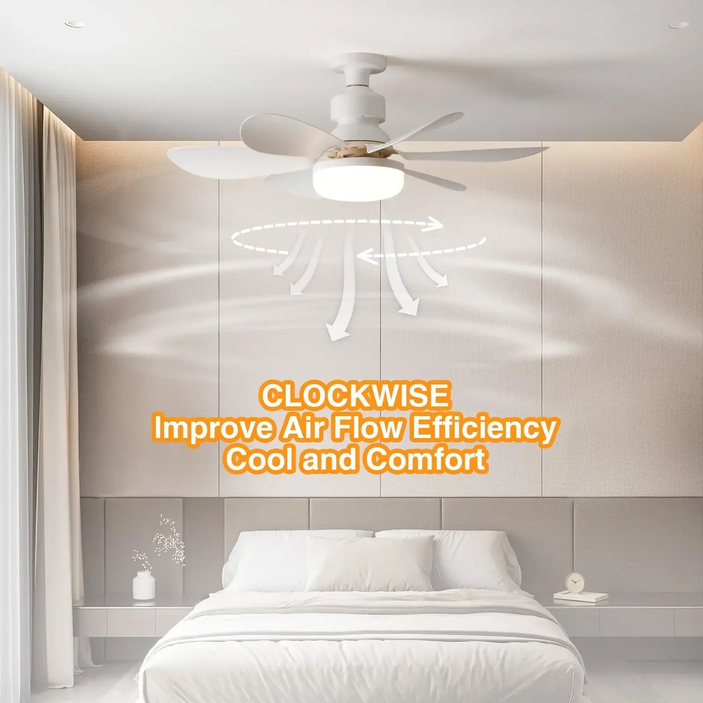 Remote-Controlled 40W LED Ceiling Fan