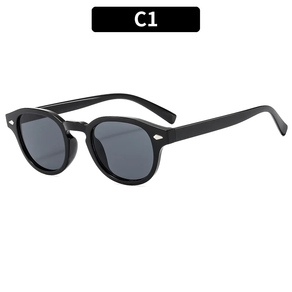 Retro Round Rivet Sunglasses UV400