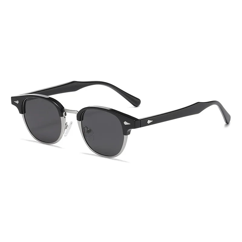 Retro Round Rivet Sunglasses UV400