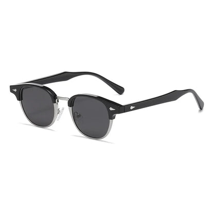 Retro Round Rivet Sunglasses UV400