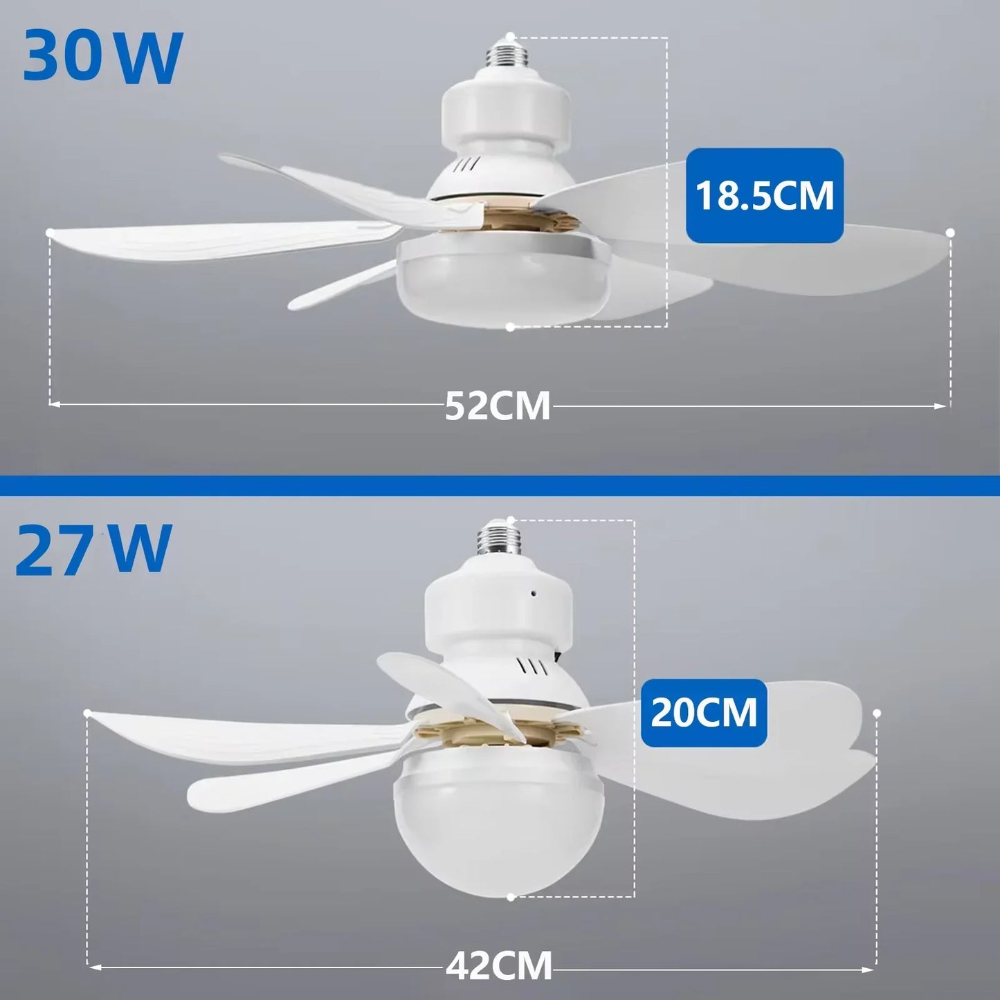 Remote-Controlled 40W LED Ceiling Fan