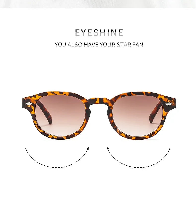 Retro Round Rivet Sunglasses UV400