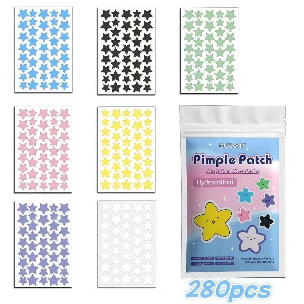 Seven-Color Star Pimple Patches