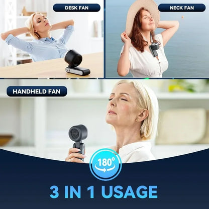 Portable Rechargeable Neck Fan